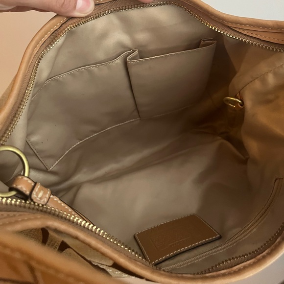 Coach Signature Brown and Tan Hobo Bag - Picture 10 of 14